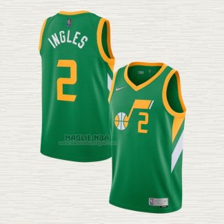 Maglia Joe Ingles NO 2 Utah Jazz Earned 2020-21 Verde