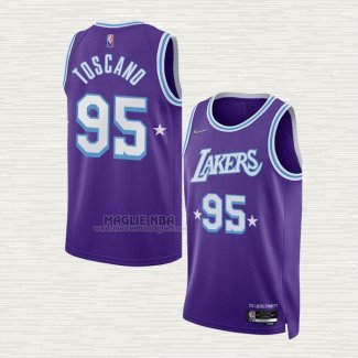 Maglia Juan Toscano-Anderson NO 95 Los Angeles Lakers Citta 2021-22 Viola