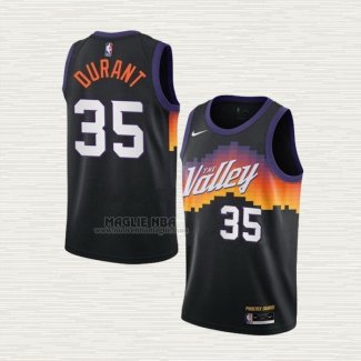 Maglia Kevin Durant NO 35 Phoenix Suns Citta 2020-21 Nero