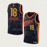 Maglia Keyontae Johnson NO 18 Oklahoma City Thunder Citta 2023-24 Nero