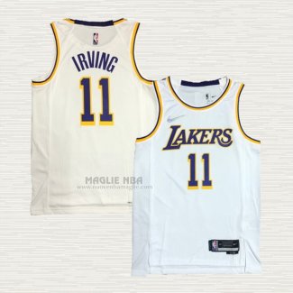 Maglia Kyrie Irving NO 11 Los Angeles Lakers Association Bianco