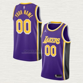 Maglia Los Angeles Lakers Personalizzate Statement Viola