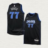 Maglia Luka Doncic NO 77 Bambino Dallas Mavericks Citta 2023-24 Blu