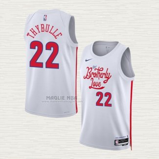 Maglia Matisse Thybulle NO 22 Philadelphia 76ers Citta 2022-23 Bianco