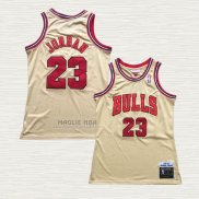 Maglia Michael Jordan NO 23 Chicago Bulls Throwback Crema