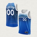 Maglia Minnesota Timberwolves Personalizzate Citta 2023-24 Blu