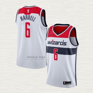 Maglia Montrezl Harrell NO 6 Washington Wizards Association 2020-21 Bianco