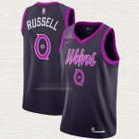 Maglia NO 0 Minnesota Timberwolves Citta 2018-19 Viola D'angelo Russell