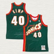 Maglia Shawn Kemp NO 40 Seattle SuperSonics Throwback Historic Verde 2