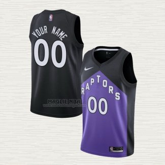 Maglia Toronto Raptors Personalizzate Earned 2020-21 Nero Viola