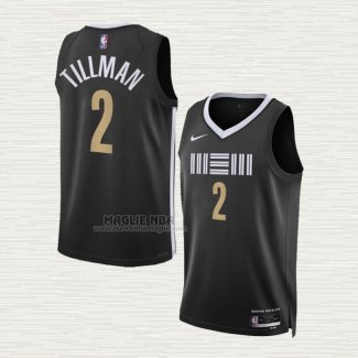 Maglia Xavier Tillman NO 2 Memphis Grizzlies Citta 2023-24 Nero