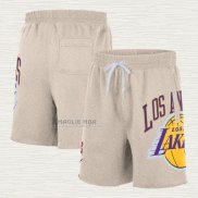 Pantaloncini Los Angeles Lakers Just Don Big Logo Bianco