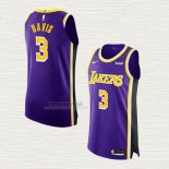 Maglia Anthony Davis NO 3 Los Angeles Lakers Statement Autentico Viola