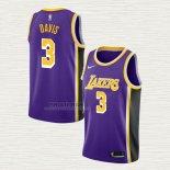 Maglia Anthony Davis NO 3 Los Angeles Lakers Statement Viola