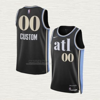 Maglia Atlanta Hawks Personalizzate Citta 2023-24 Nero