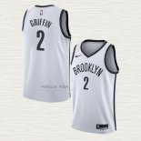 Maglia Blake Griffin NO 2 Brooklyn Nets Association 2020 Bianco