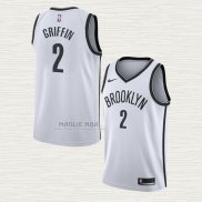 Maglia Blake Griffin NO 2 Brooklyn Nets Association 2020 Bianco