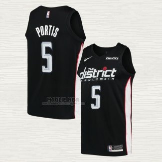 Maglia Bobby Portis NO 5 Washington Wizards Citta 2018-19 Nero