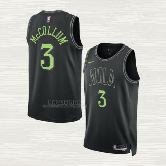 Maglia CJ McCollum NO 3 New Orleans Pelicans Citta 2023-24 Nero