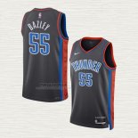 Maglia Darius Bazley NO 55 Oklahoma City Thunder Citta 2022-23 Grigio