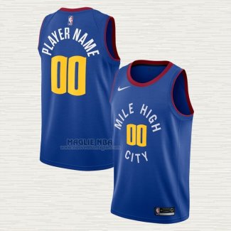 Maglia Denver Nuggets Personalizzate Statement Blu