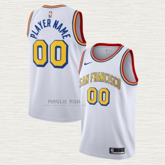 Maglia Golden State Warriors Personalizzate Classic Edition 2019-20 Bianco