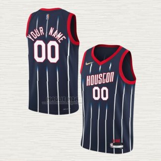 Maglia Houston Rockets Personalizzate Citta 2021-22 Blu