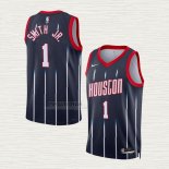 Maglia Jabari Smith JR. NO 1 Houston Rockets Citta 2022-23 Nero