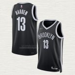 Maglia James Harden NO 13 Brooklyn Nets Icon 2021-22 Nero