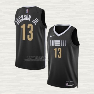 Maglia Jaren Jackson JR. NO 13 Memphis Grizzlies Citta 2023-24 Nero