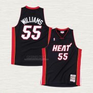 Maglia Jason Williams NO 55 Miami Heat Hardwood Classics Throwback Nero