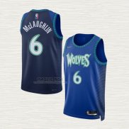 Maglia Jordan McLaughlin NO 6 Minnesota Timberwolves Citta 2021-22 Blu