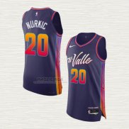 Maglia Jusuf Nurkic NO 20 Phoenix Suns Citta Autentico 2023-24 Viola