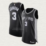 Maglia Keldon Johnson NO 3 San Antonio Spurs Icon Autentico Nero