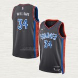 Maglia Kenrich Williams NO 34 Oklahoma City Thunder Citta 2022-23 Grigio