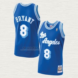 Maglia Kobe Bryant NO 8 Los Angeles Lakers Throwback Blu