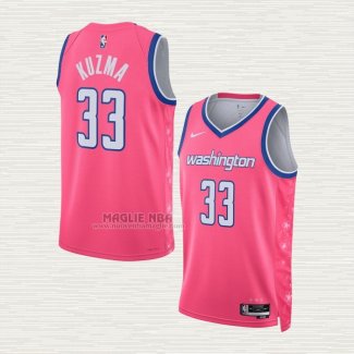 Maglia Kyle Kuzma NO 33 Washington Wizards Citta 2022-23 Rosa