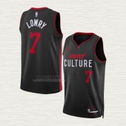 Maglia Kyle Lowry NO 7 Miami Heat Citta 2023-24 Nero