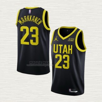 Maglia Lauri Markkanen NO 23 Utah Jazz Statement 2022-23 Nero