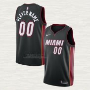 Maglia Miami Heat Personalizzate Icon Nero