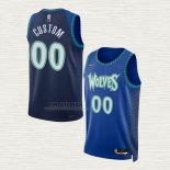 Maglia Minnesota Timberwolves Personalizzate Citta 2021-22 Blu