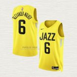 Maglia Nickeil Alexander-Walker NO 6 Utah Jazz Icon 2022-23 Giallo