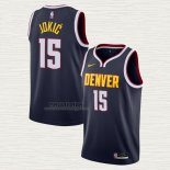 Maglia Nikola Jokic NO 15 Denver Nuggets Icon 2020-21 Blu