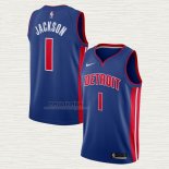 Maglia Reggie Jackson NO 1 Detroit Pistons Icon Blu