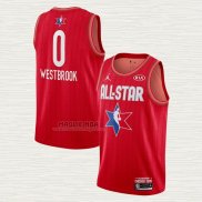 Maglia Russell Westbrook NO 0 Houston Rockets All Star 2020 Rosso