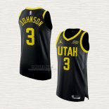 Maglia Stanley Johnson NO 3 Utah Jazz Statement Autentico 2022-23 Nero