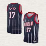 Maglia Tari Eason NO 17 Houston Rockets Citta 2022-23 Nero