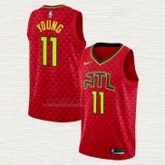 Maglia Trae Young NO 11 Atlanta Hawks Statement 2019-20 Rosso