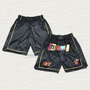 Pantaloncini Miami Heat Citta Just Don 2021-22 Nero