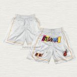 Pantaloncini Miami Heat Citta Just Don 2022-23 Bianco